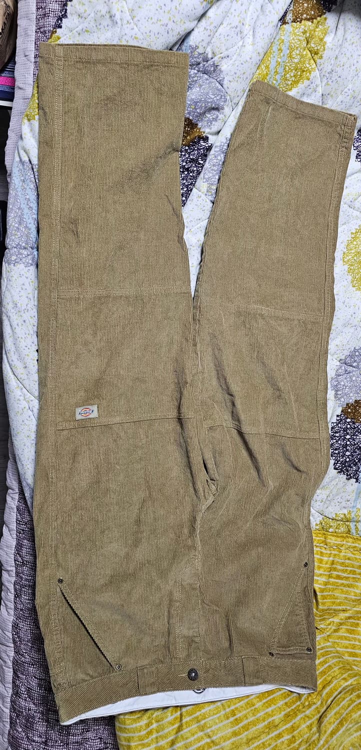 디키즈 더블니 코듀로이 워크팬츠 Khaki 34사이즈 판매 상품이미지2