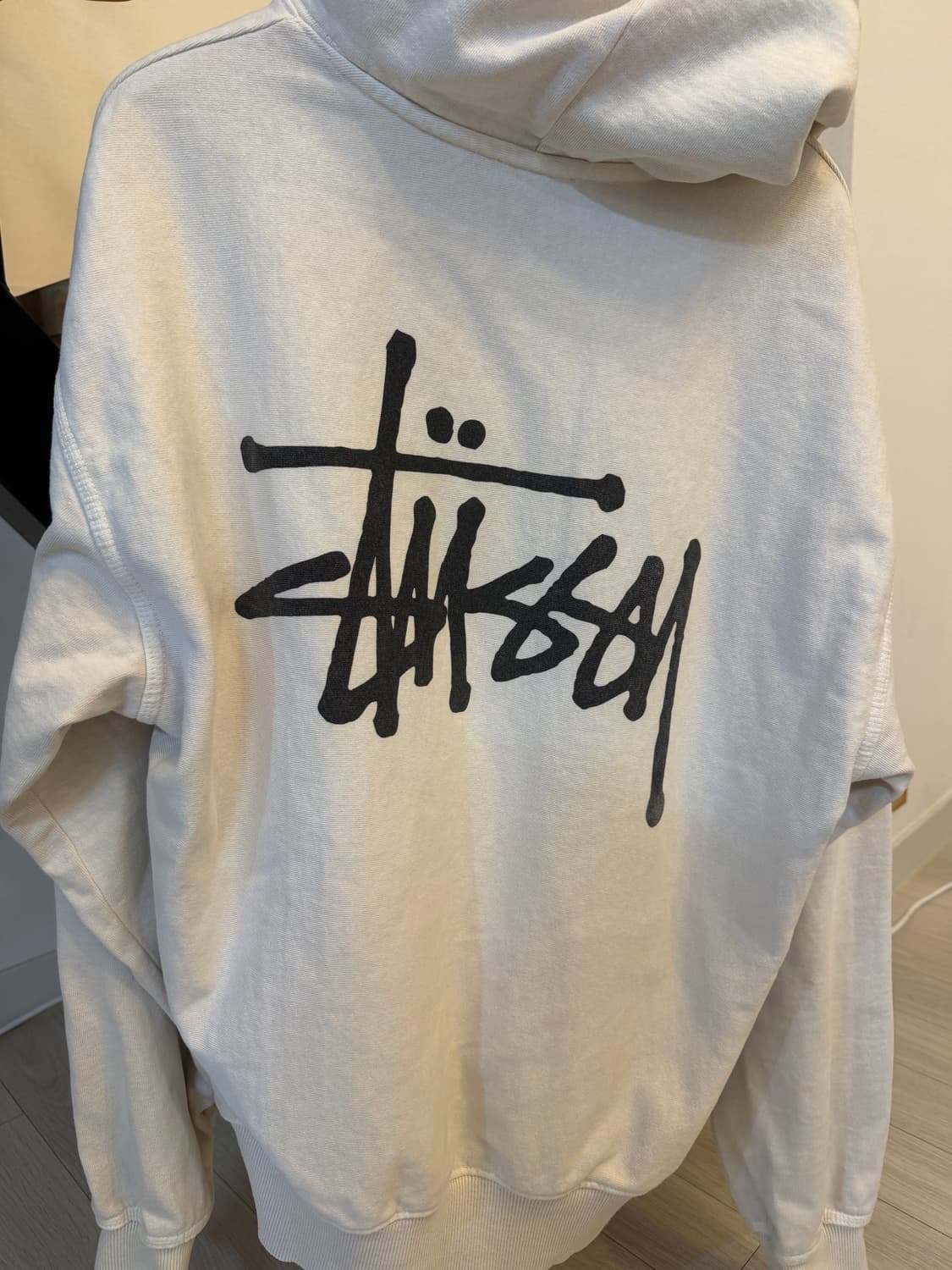 스투시 베이직 스투시 피그먼트 다이드 후드 내츄럴 상품이미지2