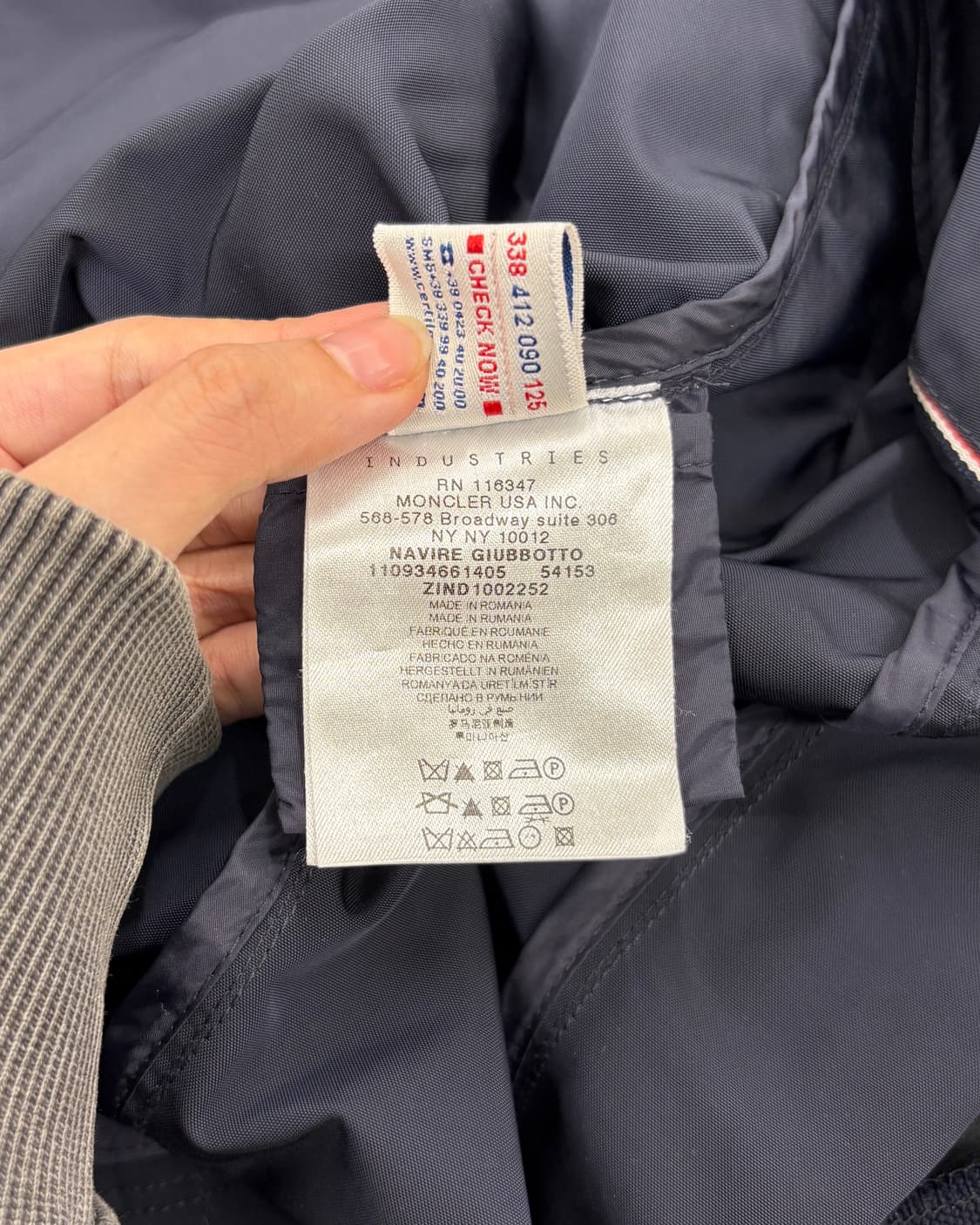 몽클레어 네이비 폴리에스테르 마린 자켓 상품이미지8
