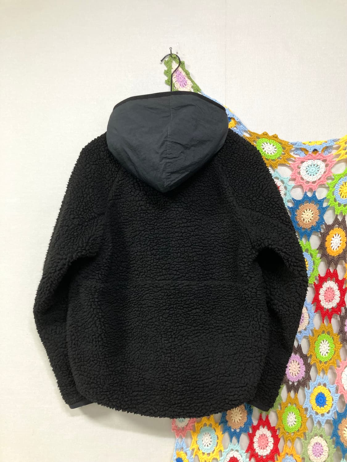 나이키 헤리티지 쉐르파 뽀글이 플리스 반집업 아노락 _ 블랙 상품이미지7