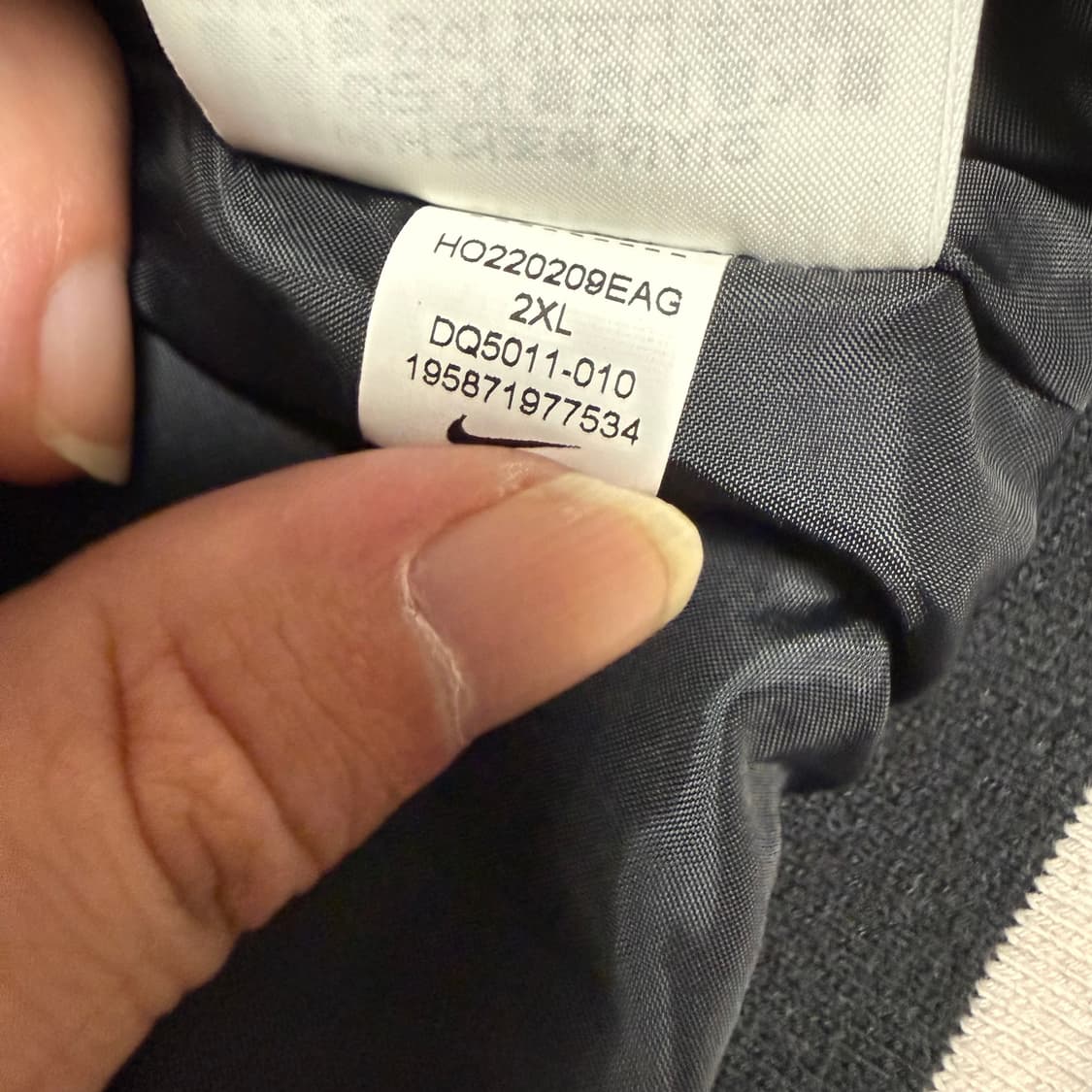 나이키 NSW 어센틱 바시티 울자켓 블루종 점퍼 블랙 XXL 상품이미지5