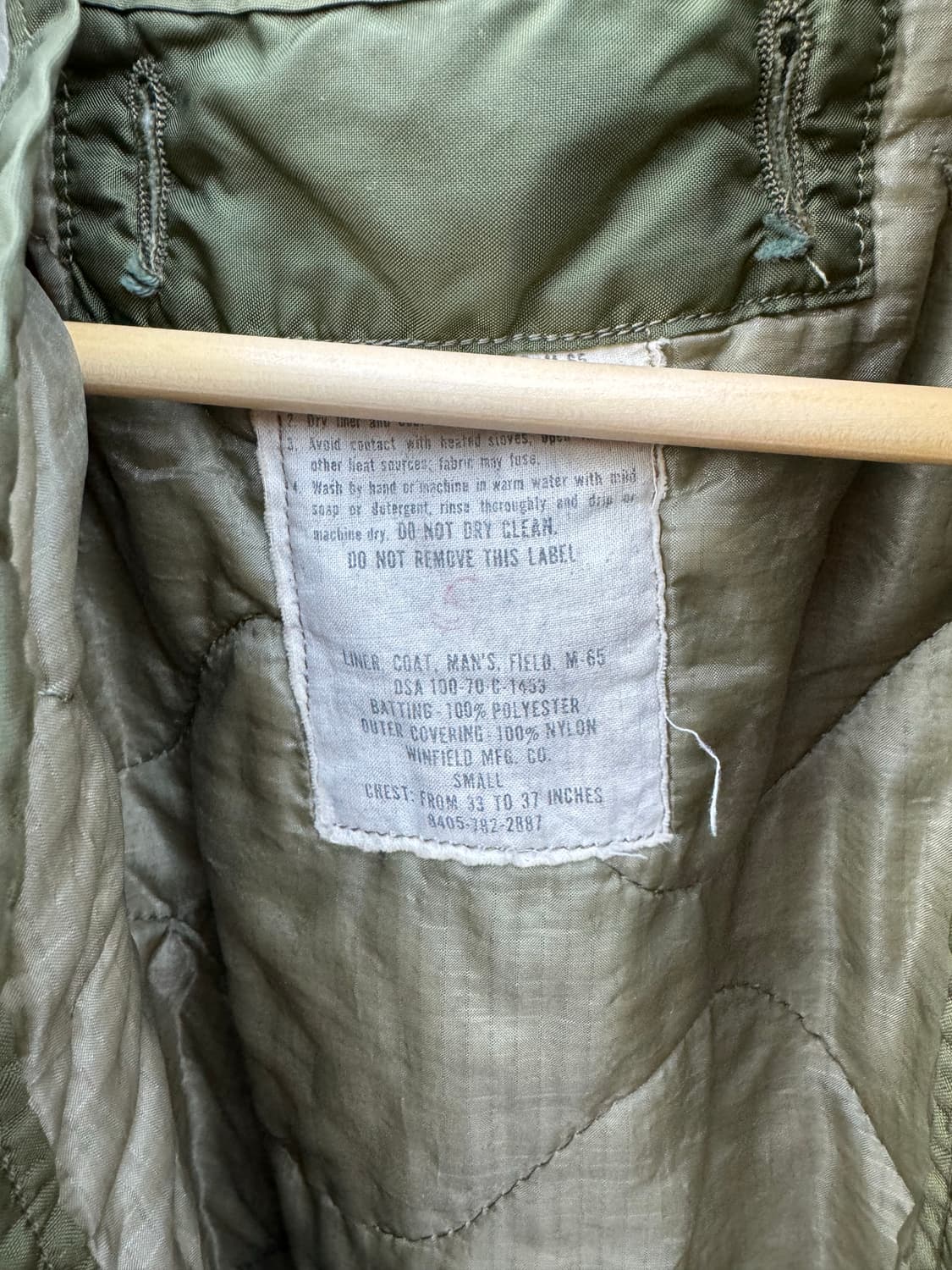 60~70s 미군 u.s.army 오리지널 m-65 필드 자켓 3세대 상품이미지9