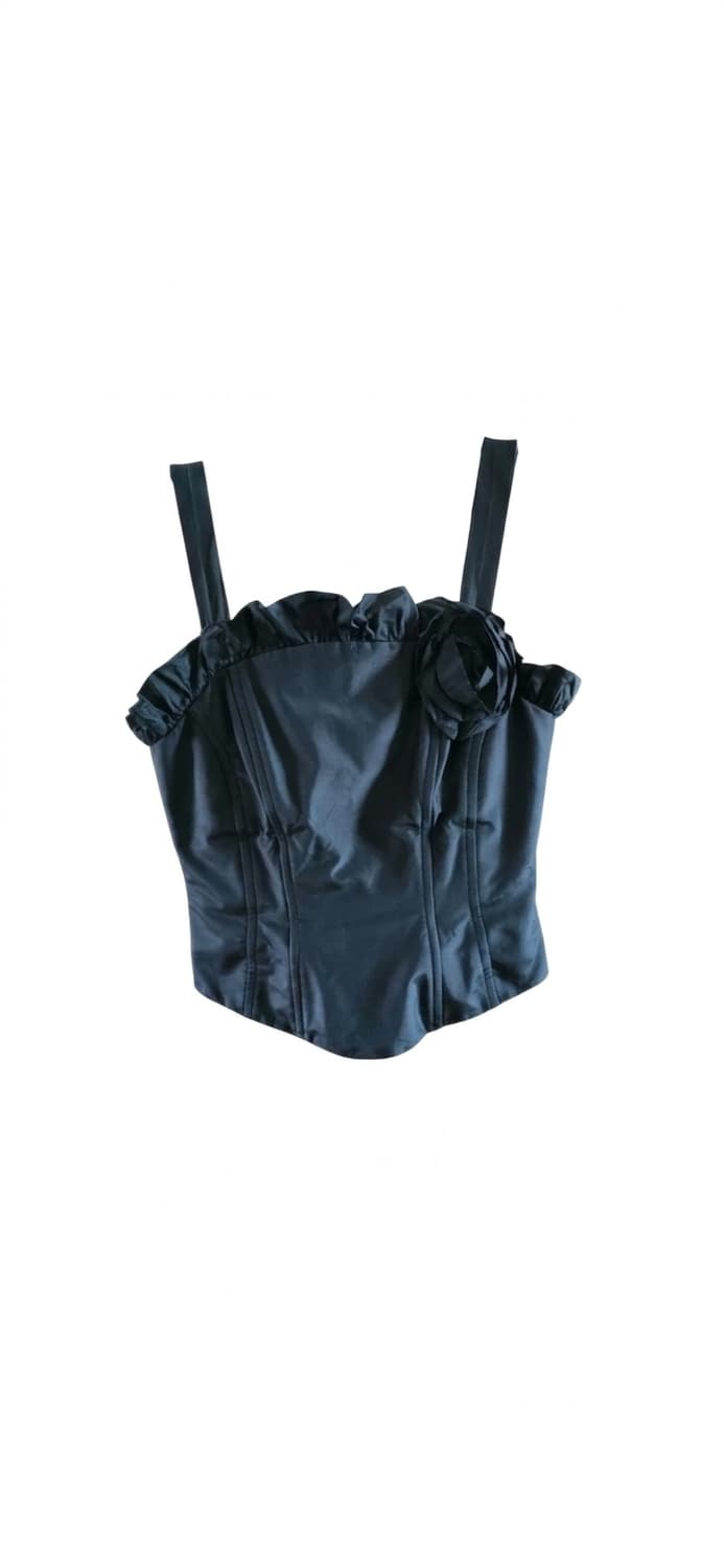 Luisa Spagnoli Silk 100% Rose Corset Top 상품이미지4