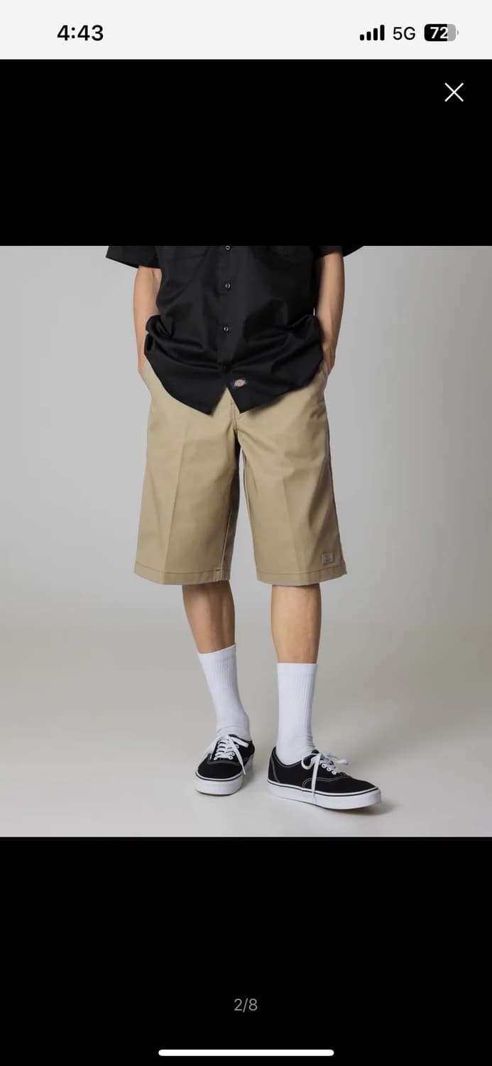 디키즈 42283 루즈핏 워크쇼츠 Khaki 28 상품이미지1