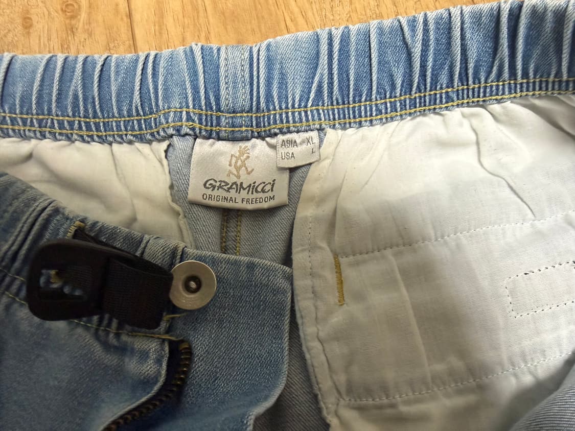 그라미치 루즈테이퍼드 스트레치 데님 팬츠 medium used XL 연청 상품이미지6
