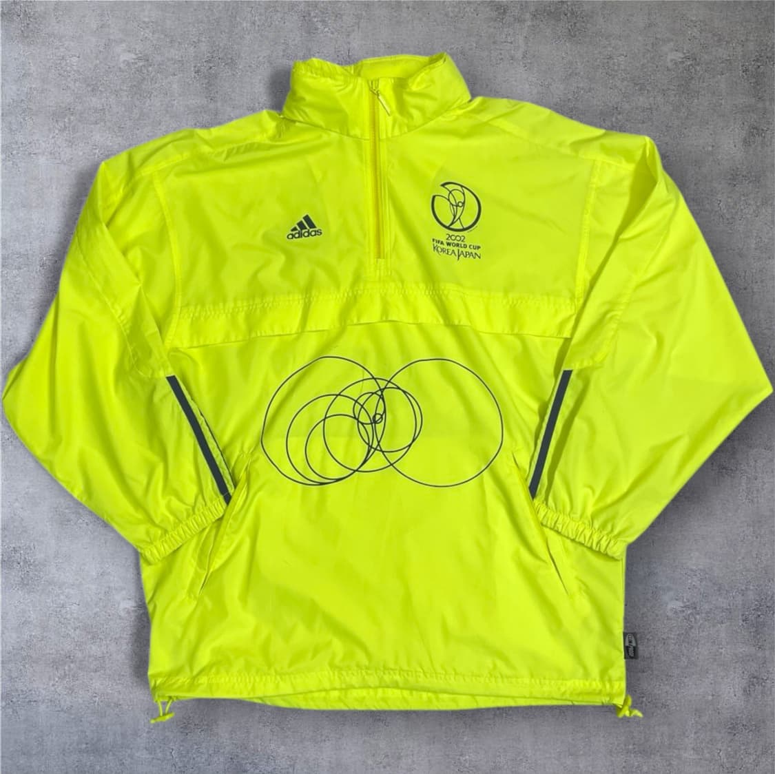 아디다스 adidas 형광 2002한일월드컵 바람막이 아노락 반집업 XS 상품이미지1