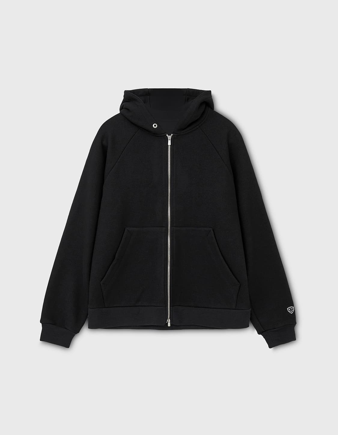 [새제품]헤리티지플로스 메리노울 후드집업 블랙 M 상품이미지6