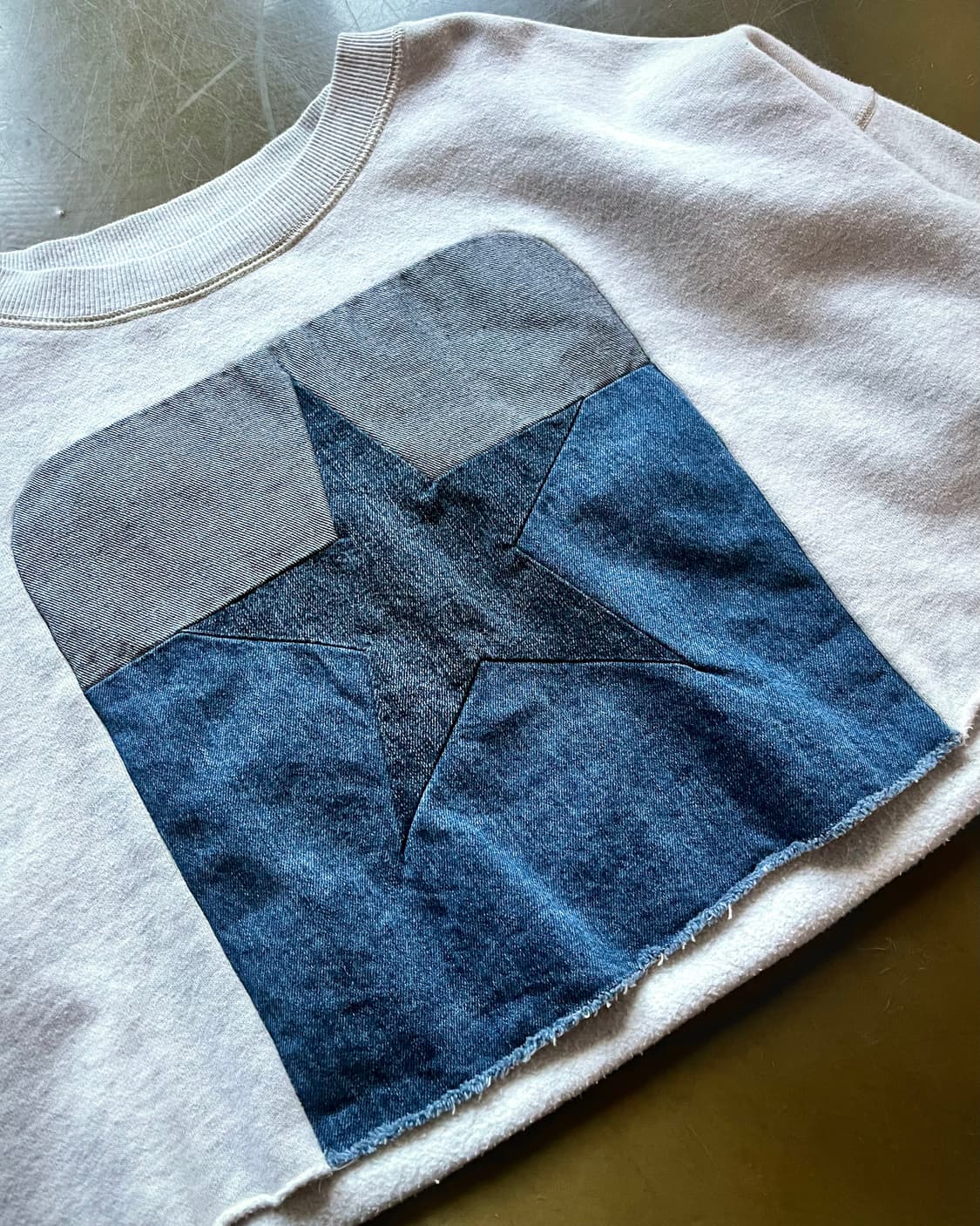 DIESEL Denim Star Patch-Work Sweatshirt 상품이미지6