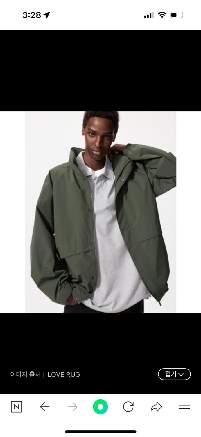 유니클로 윈드프루프 스탠드 블루종 남녀공용 481607 올리브 상품이미지1