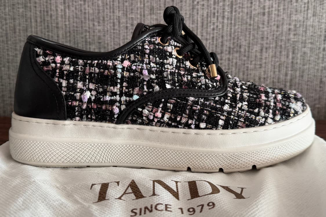 탠디 TANDY 트위드 소가죽 여성화 캐주얼 세미정장 스니커즈 운동화 상품이미지6