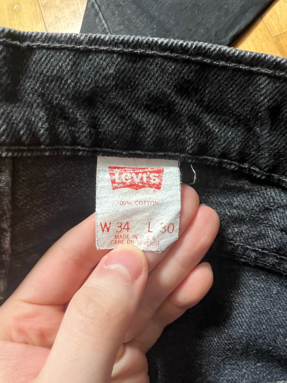 90s levi‘s 550 블랙 34x30 상품이미지4