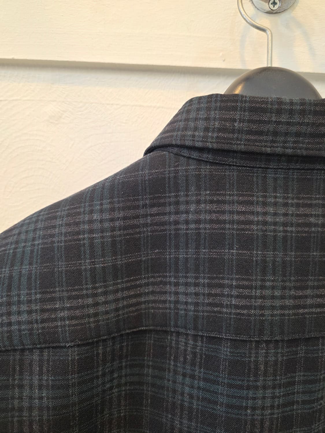 Theory 띠어리 다크그린 체크 패턴 셔츠 상품이미지5