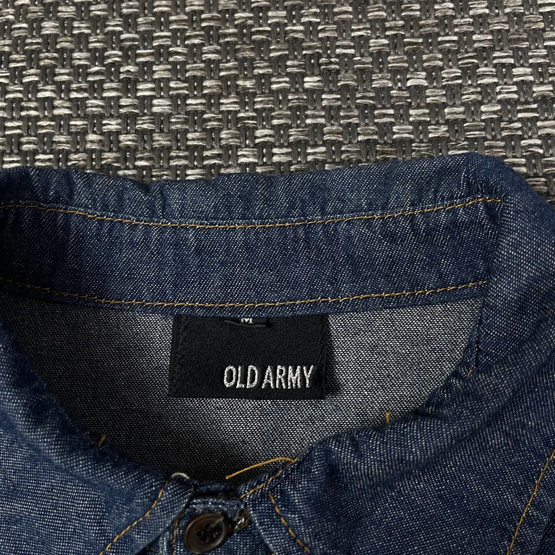 올드아미 진청 롤업 반팔 코튼 셔츠 M 상품이미지5