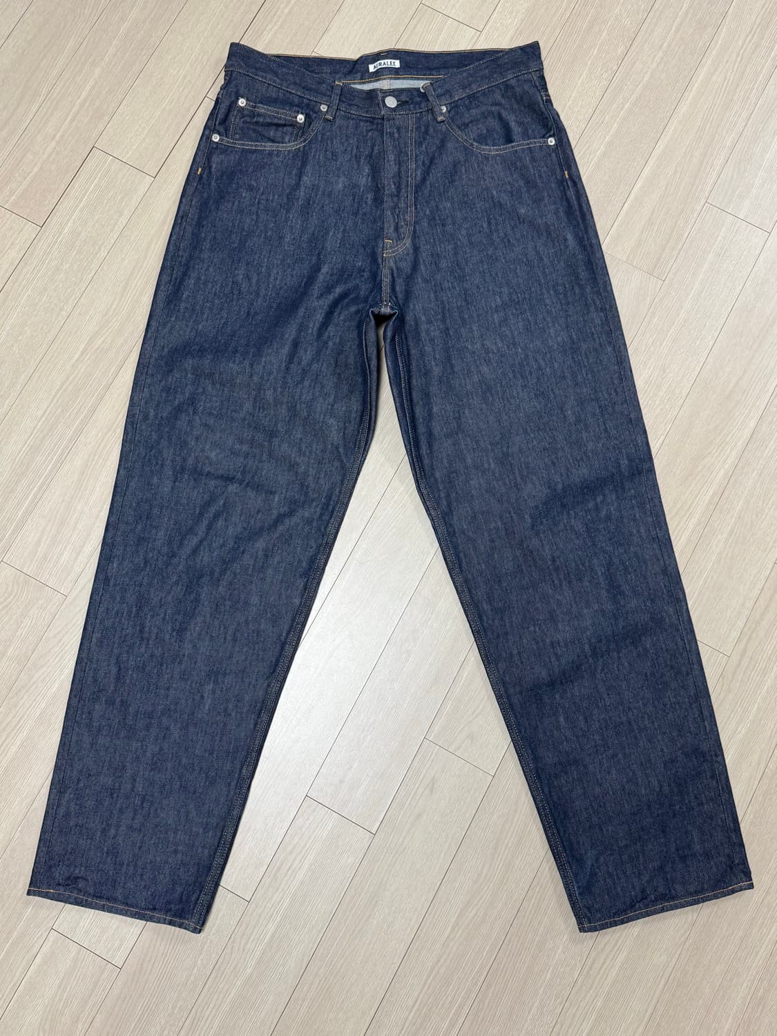 [34] 오라리 하드 트위스트 데님 와이드 팬츠 상품이미지1