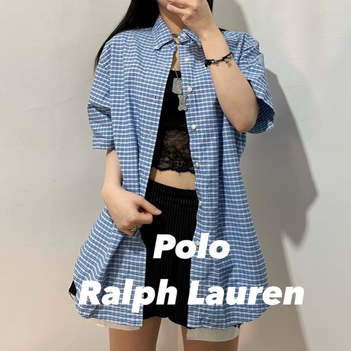 폴로 랄프로렌 체크 반팔 셔츠 상품이미지1