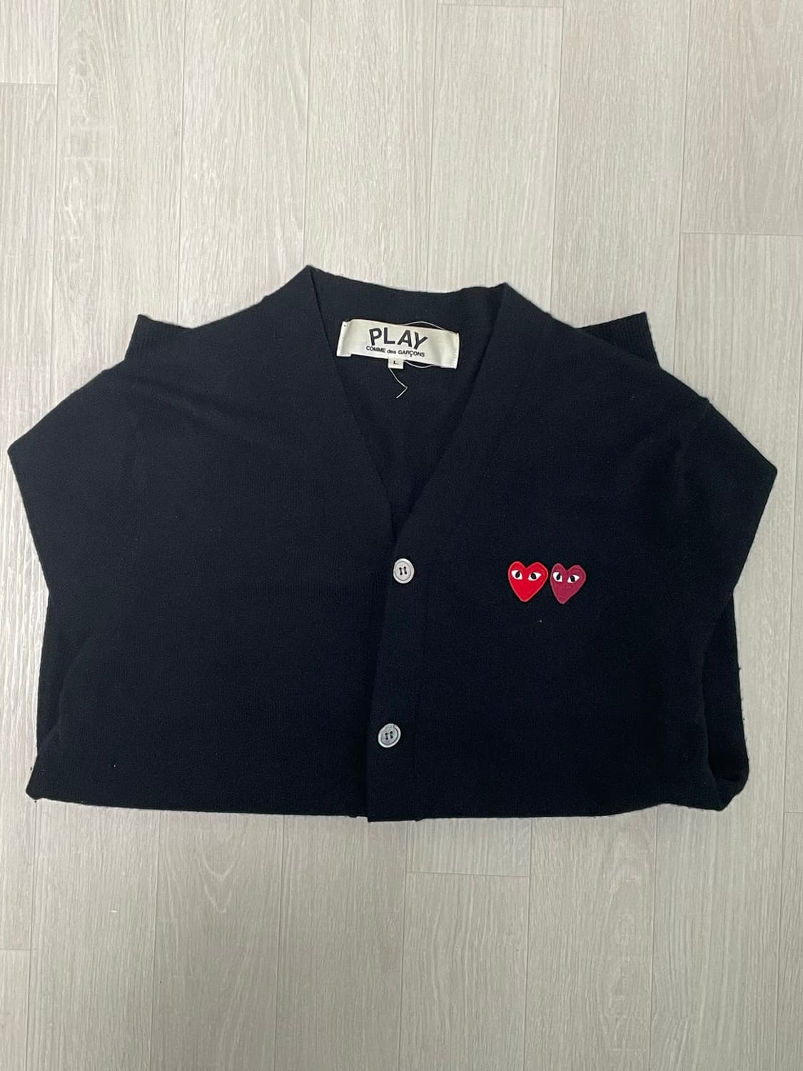 꼼데가르송 더블와펜 가디건 L (택포) 상품이미지1