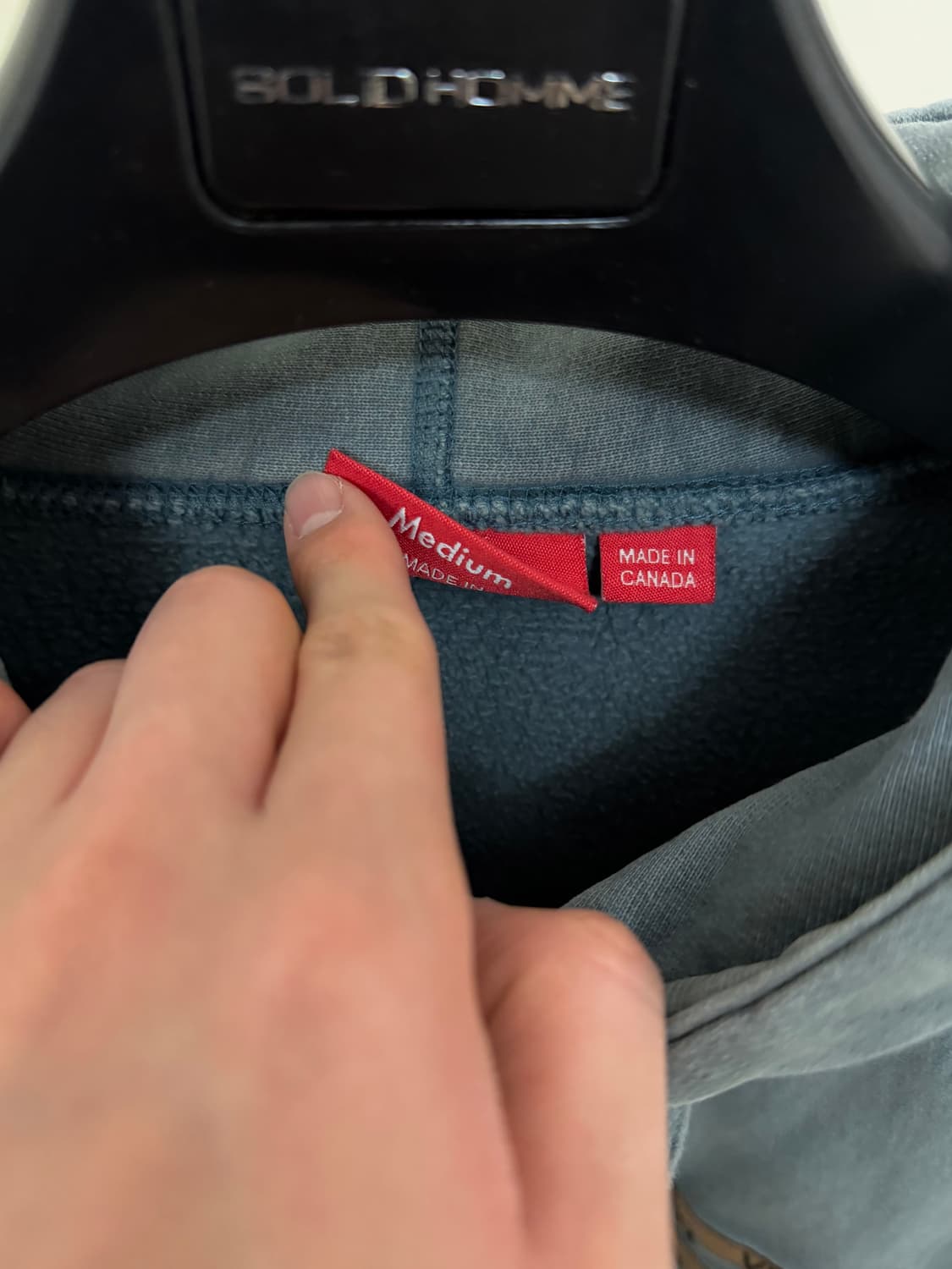 슈프림 [정품] 크라운 후드티 (시세 30만) 자수 로고 m(100) 상품이미지3