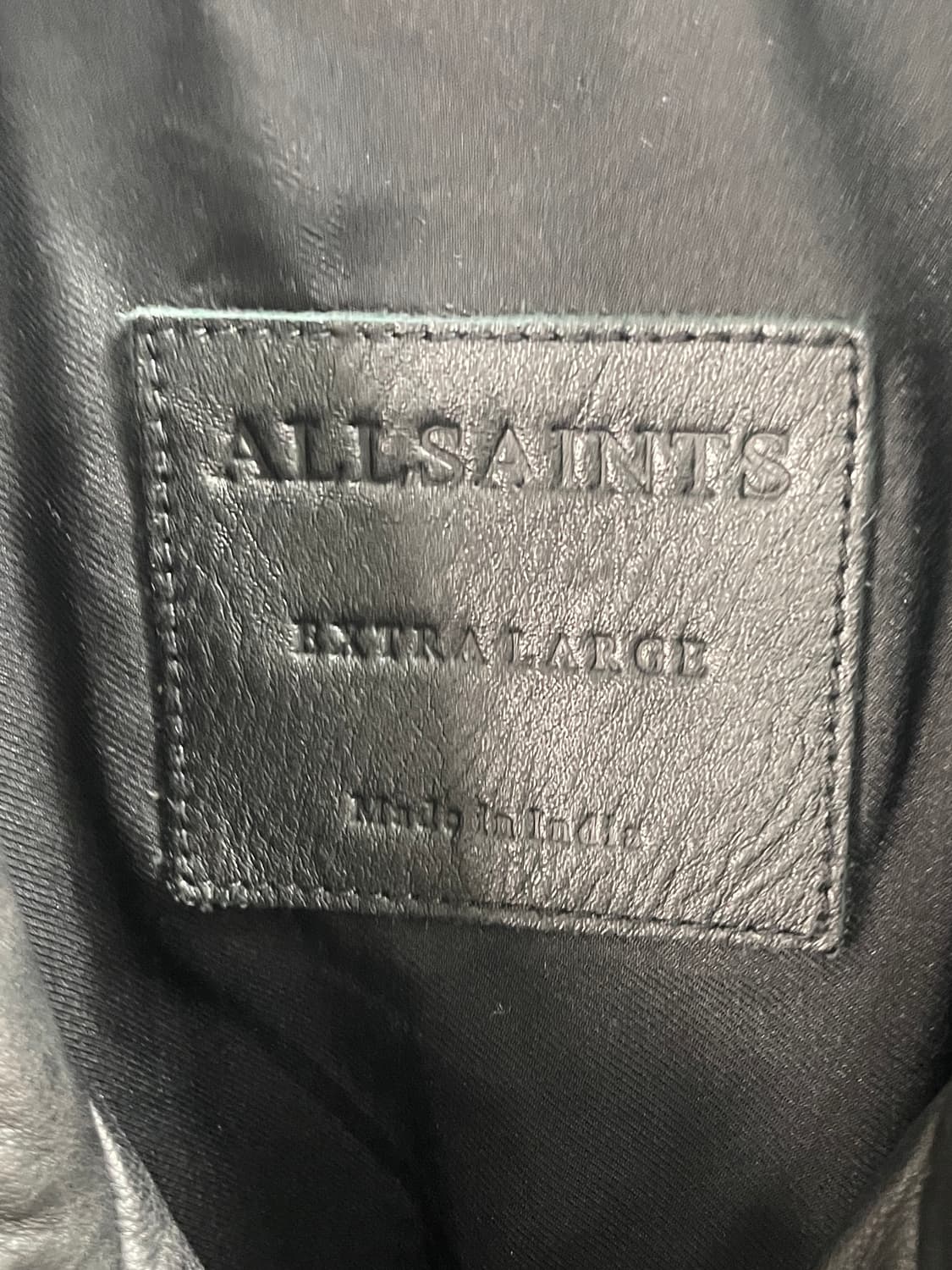 올세인츠 블랙 리얼레더 라이더 자켓 (on.659)   상품이미지5