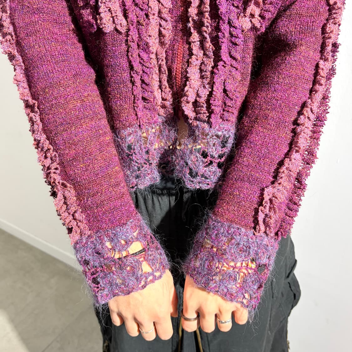 nonnon dori 빈티지 레이스 니트 자켓 상품이미지3