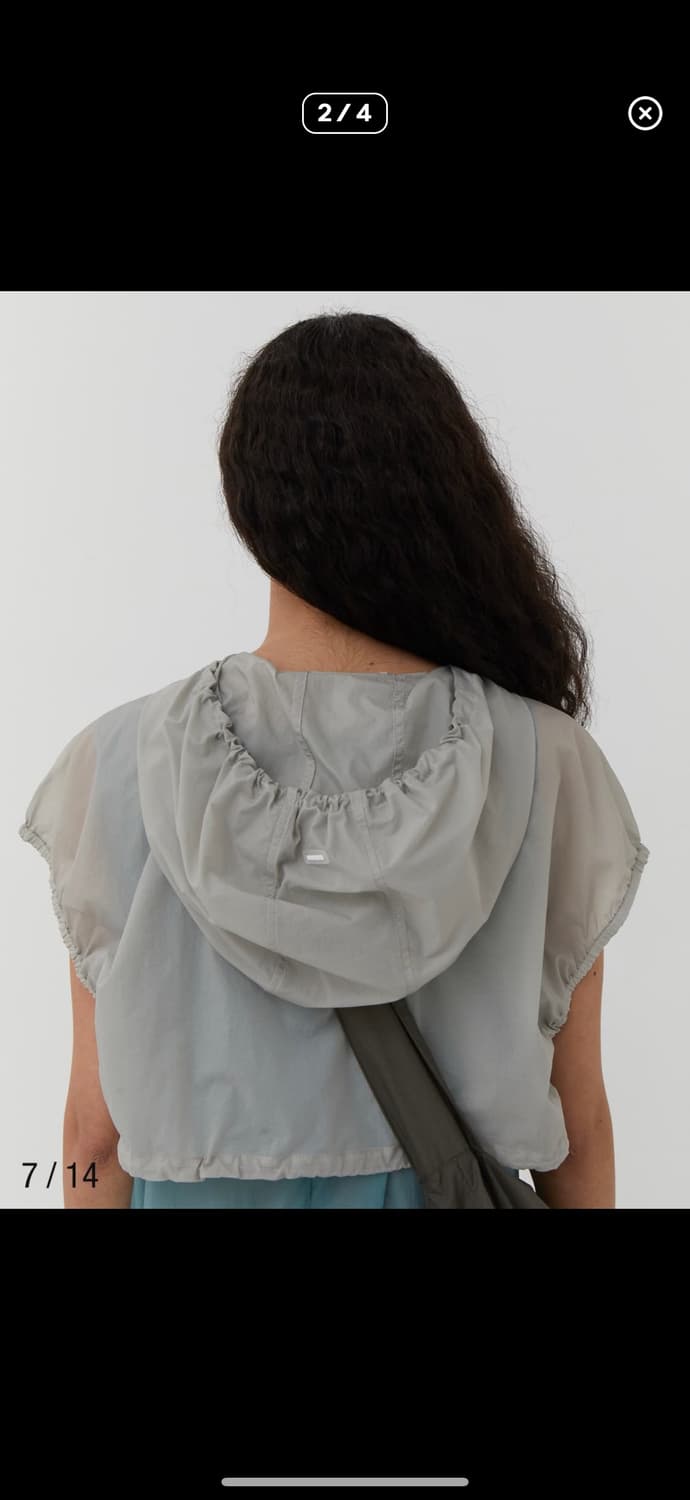 아모멘토 스트링 후디드 탑 상품이미지3