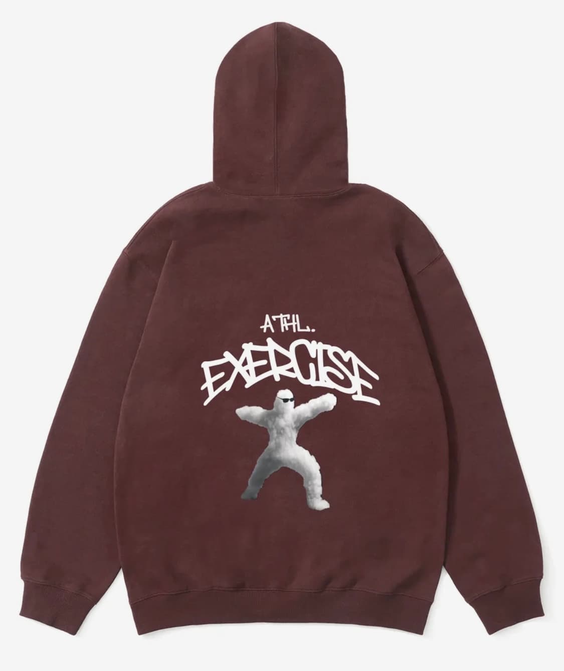 엑서사이즈 버건디 후드티 상품이미지2