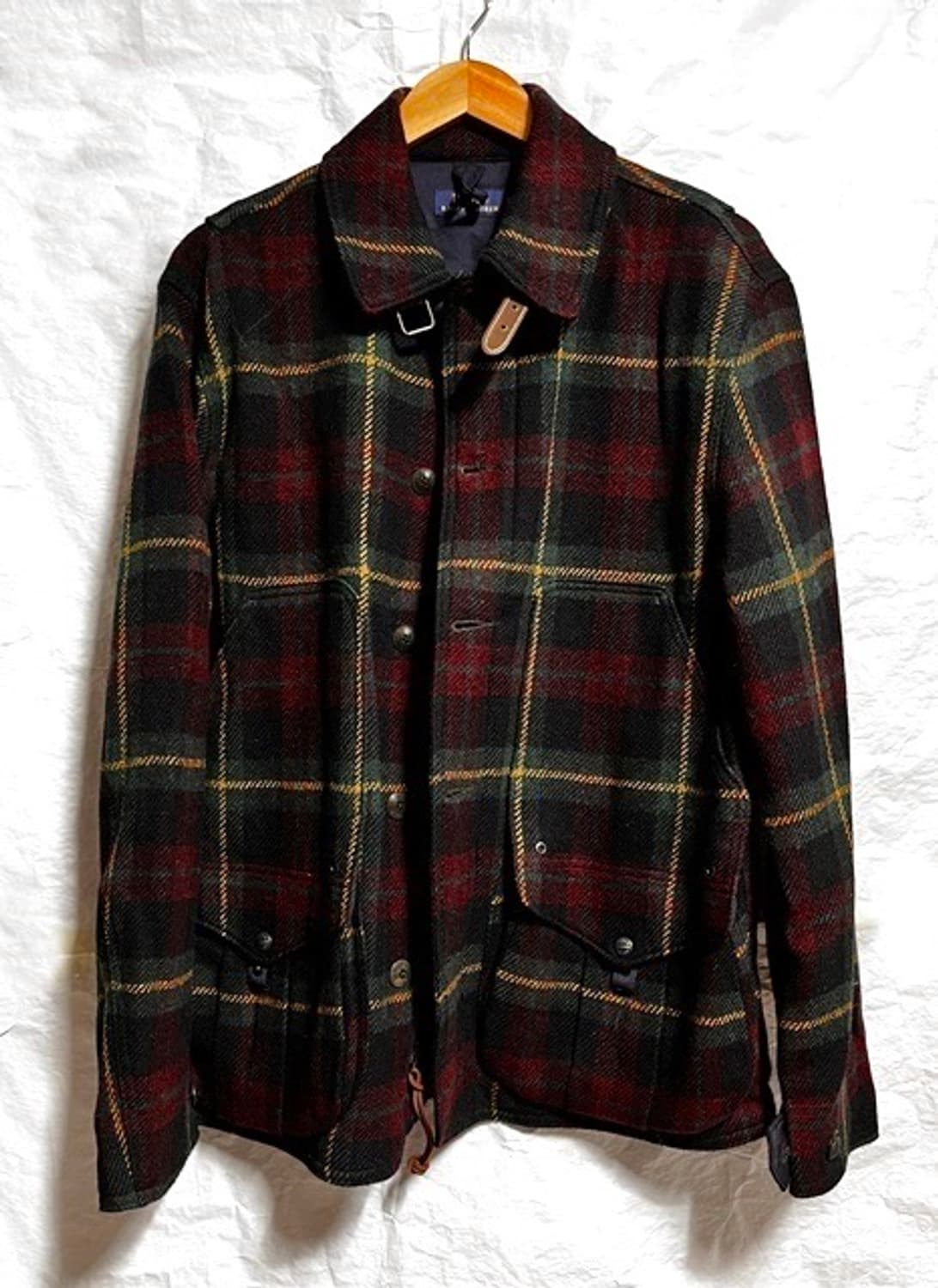 새제품 레어템 폴로랄프로렌 알파카 울 헌팅 타탄 자켓 큰 M 상품이미지1