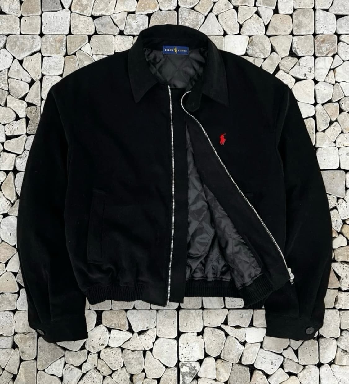 폴로 블랙 카라 오버 패딩자켓 상품이미지2