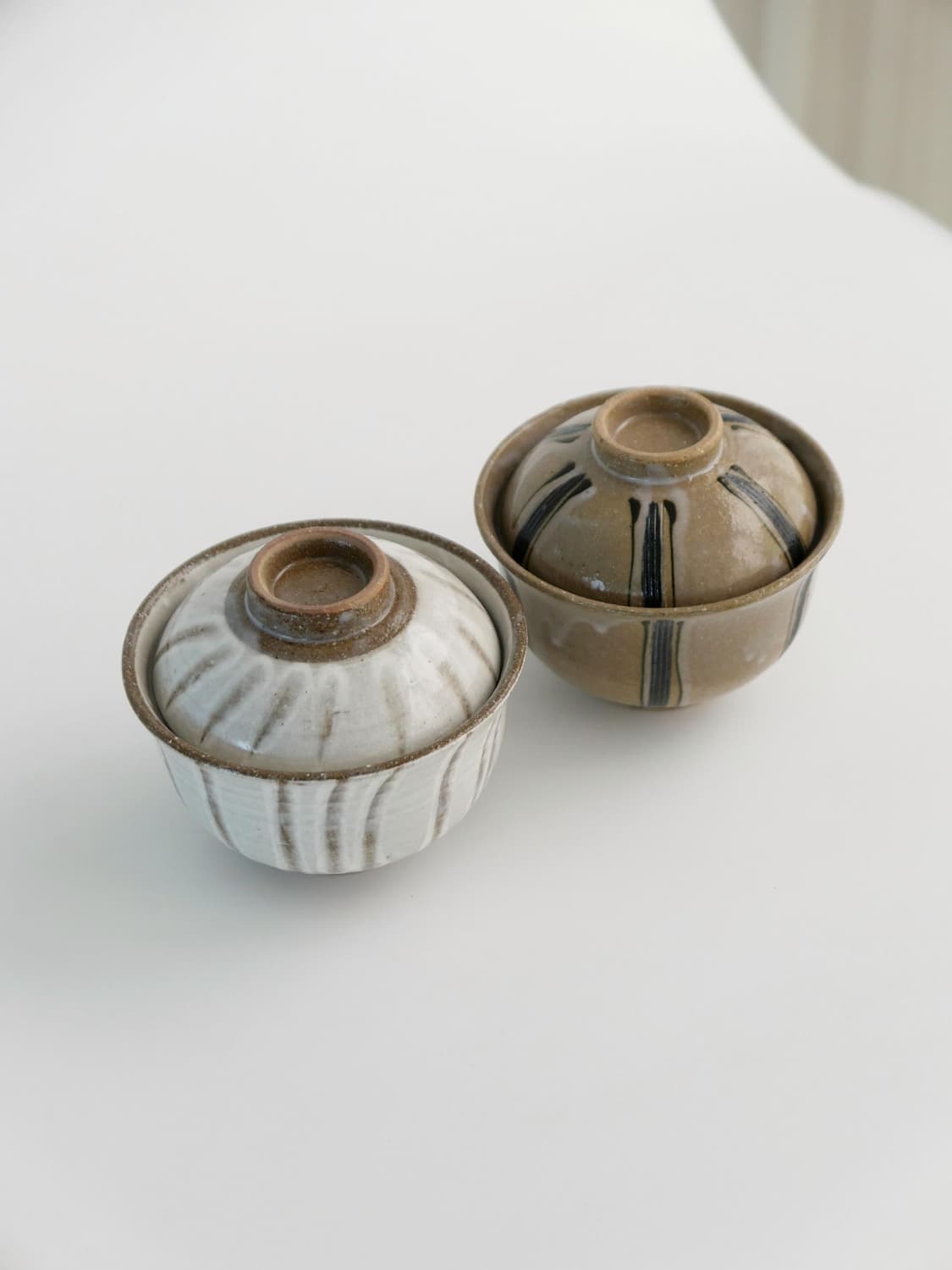 시시서울 덮밥 보울 화이트 브라운 일괄세트  상품이미지1