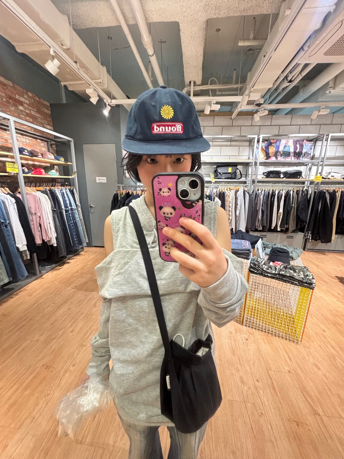 어깨 트임 오프숄더 후드티 상품이미지2