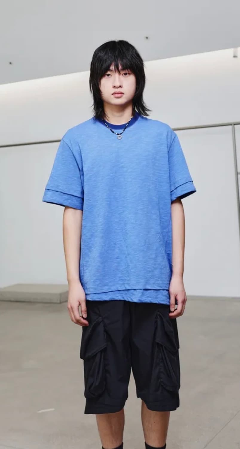 999휴머니티 레이어드 하프티 엘블루 상품이미지2