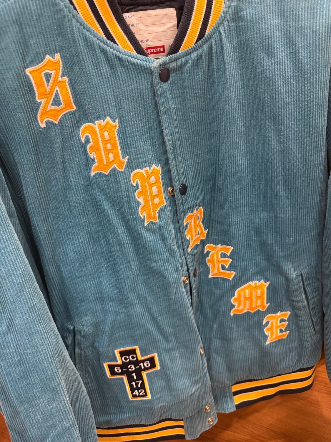 (L) supreme varsity jacket 상품이미지1