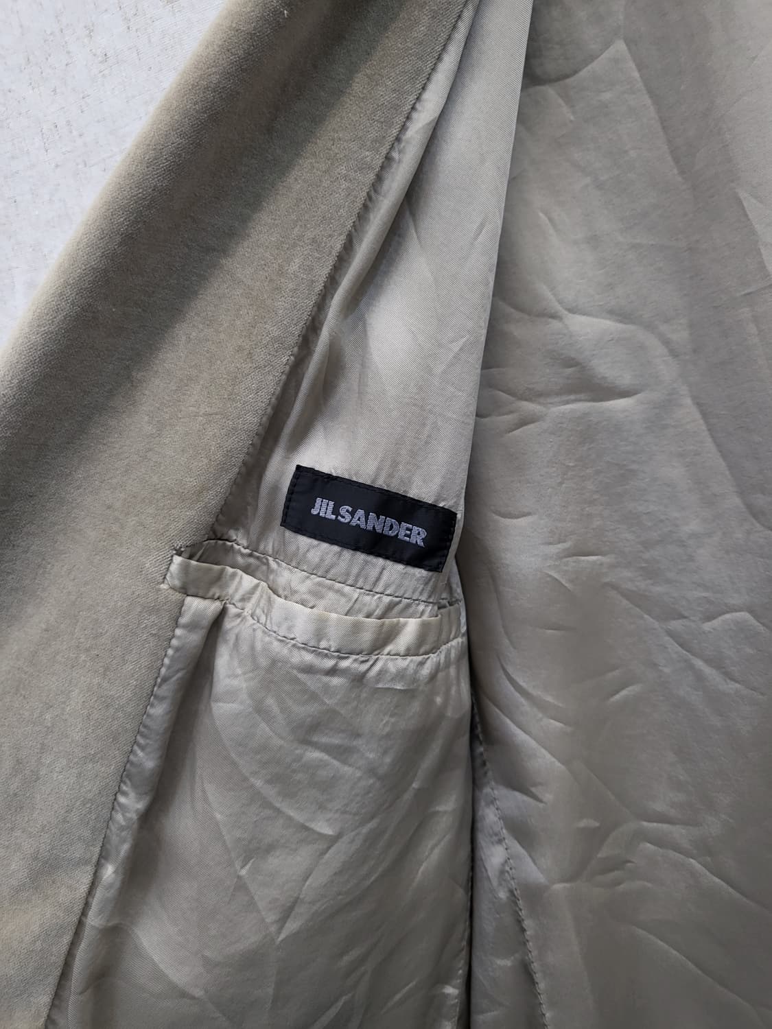 jil sander 질샌더 베이지 밸벳 자켓 상품이미지3