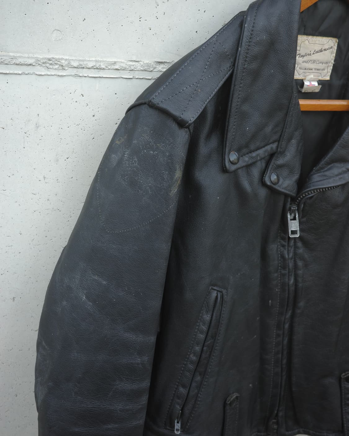 70‘s 테일러레더웨어 뉴올리언스 폴리스맨 패트롤 레더 자켓 상품이미지2