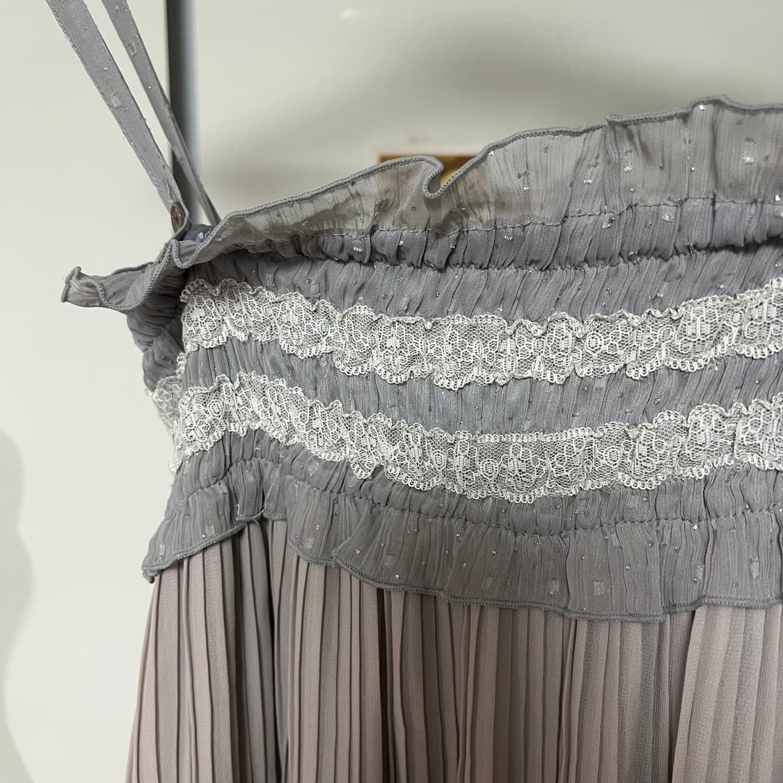 모리걸 패치워크 그레이 끈원피스 상품이미지3