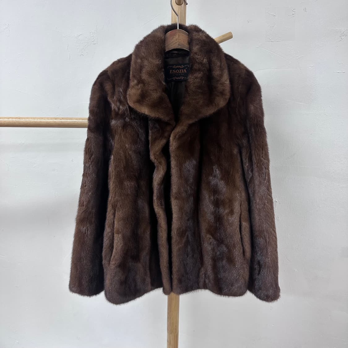 에소지아 브라운 NAFA 밍크 코트 자켓 (66) J28 상품이미지1