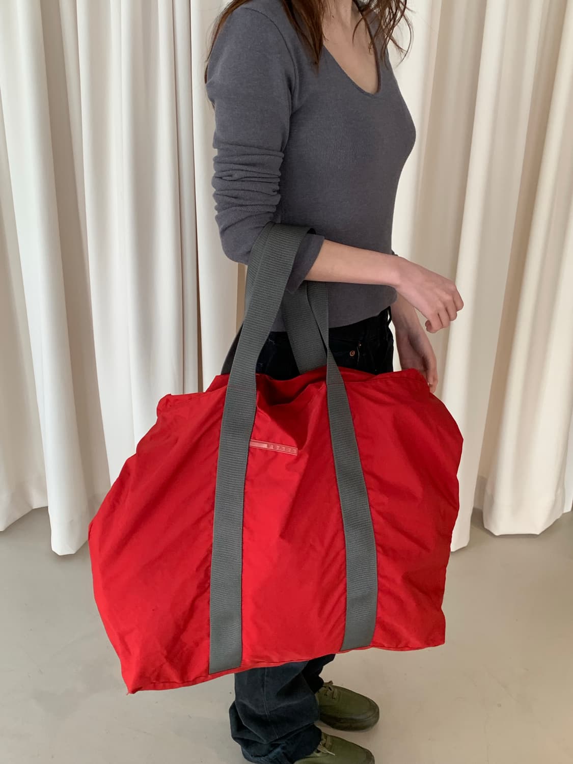 00's "PRADA" Big Tote Bag (rare piece) 상품이미지10