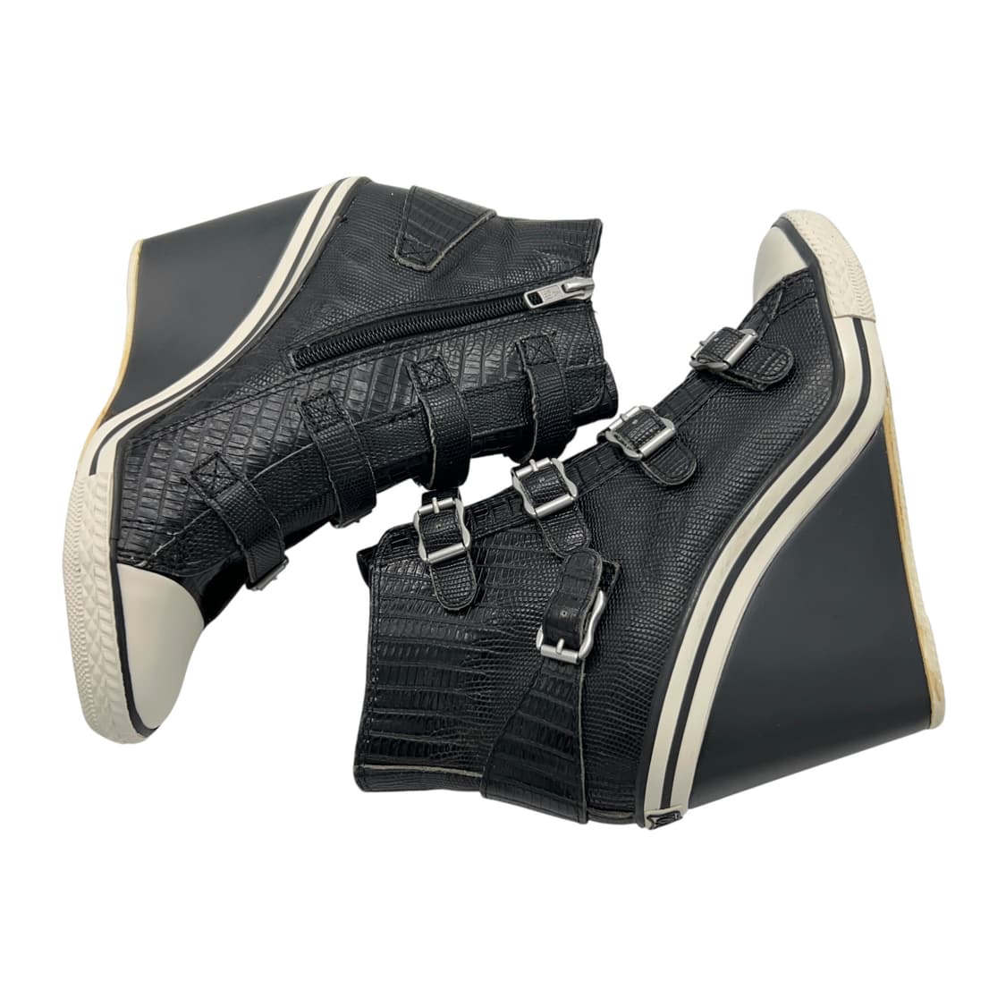 245 W 애쉬 웨지힐 스니커즈 리자드 블랙 상품이미지3