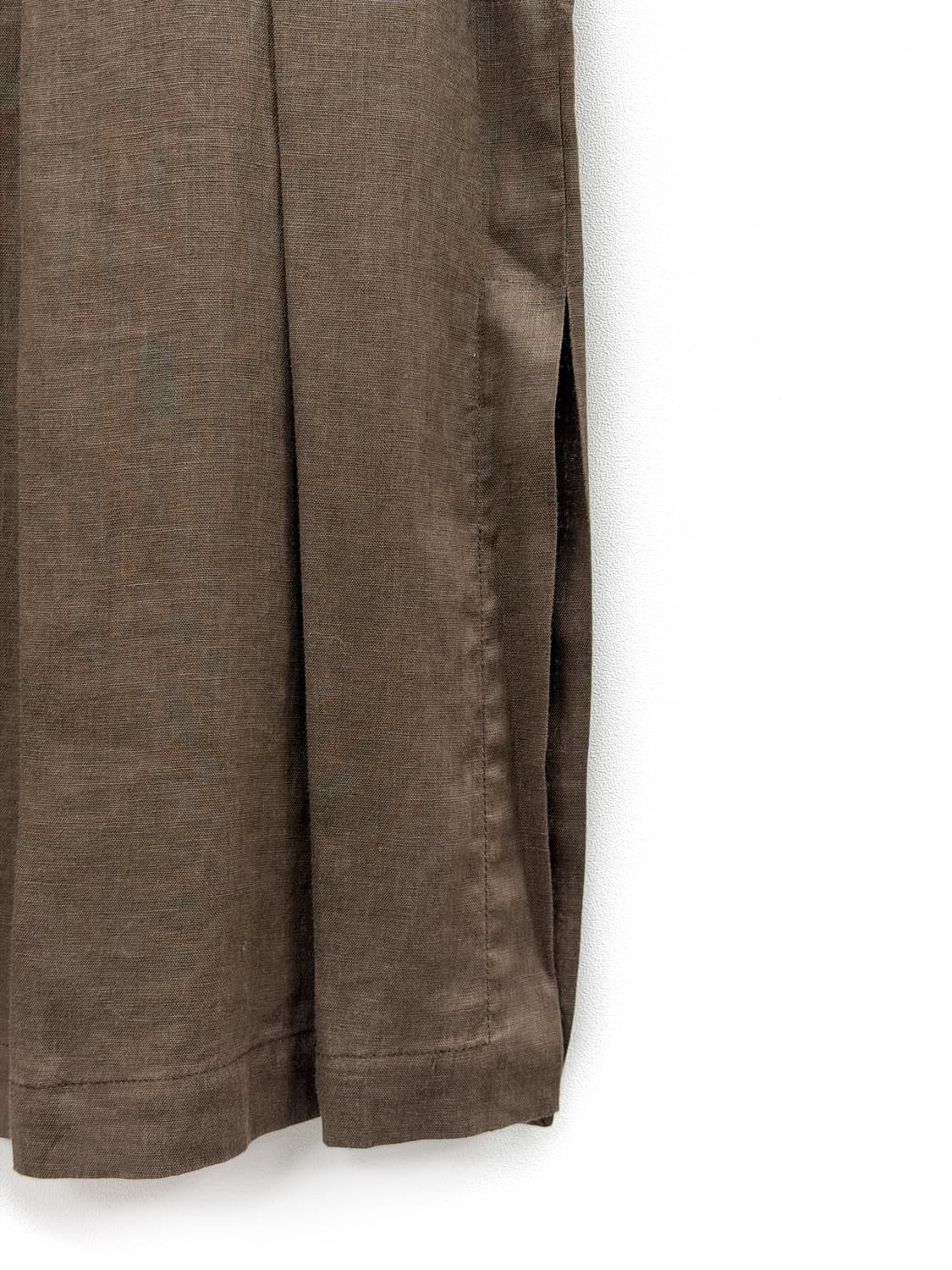 오또다메 린넨 버튼 플리츠 롱 스커트 상품이미지3