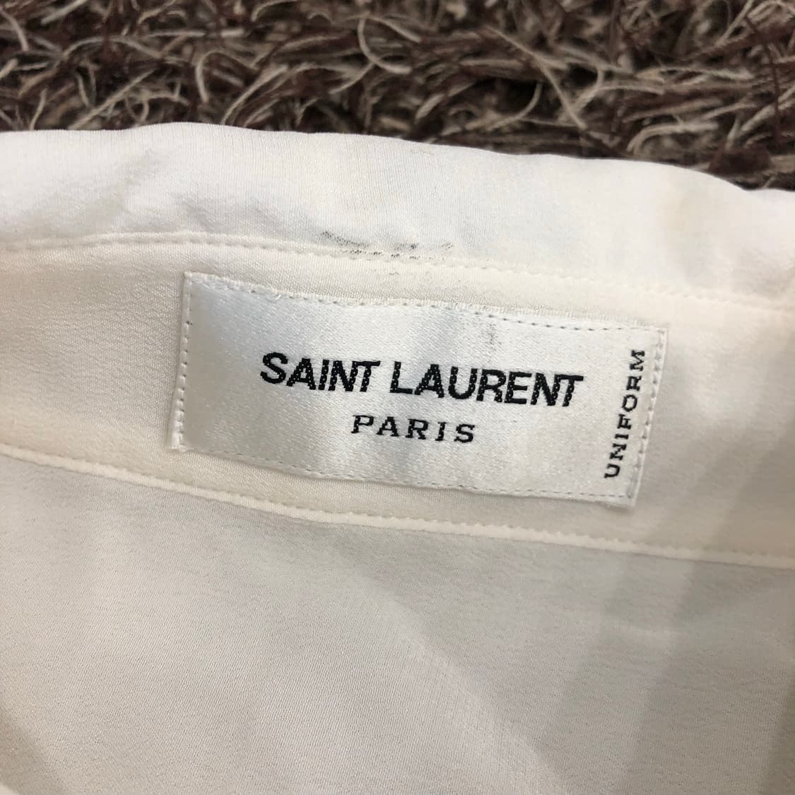 생로랑 유니폼 여성 실크 화이트 셔츠 상품이미지4