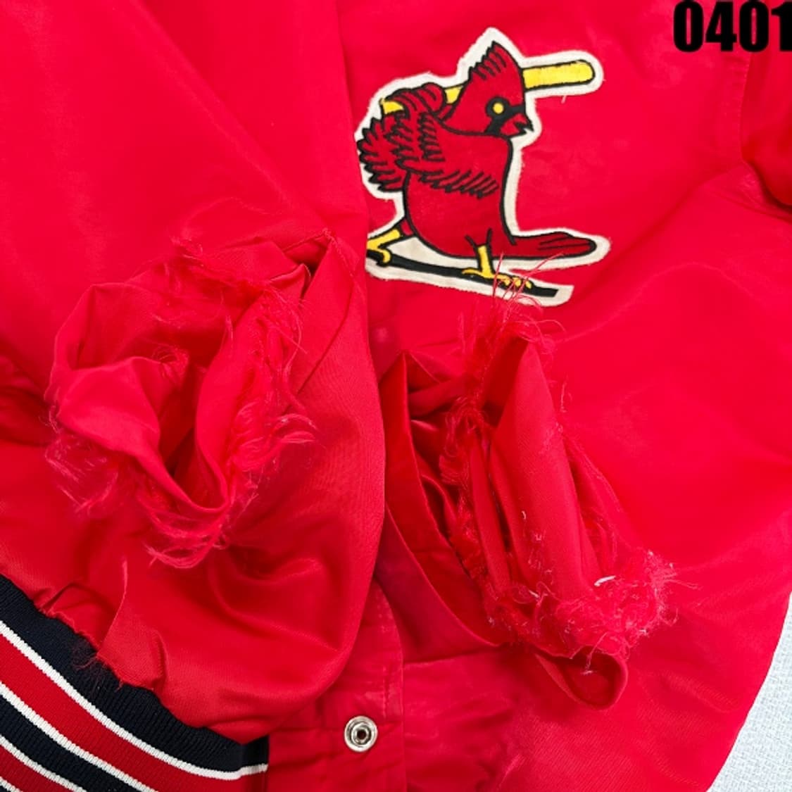 스타터 MLB 라이선스 새틴 바시티 자켓 L 0401 상품이미지8