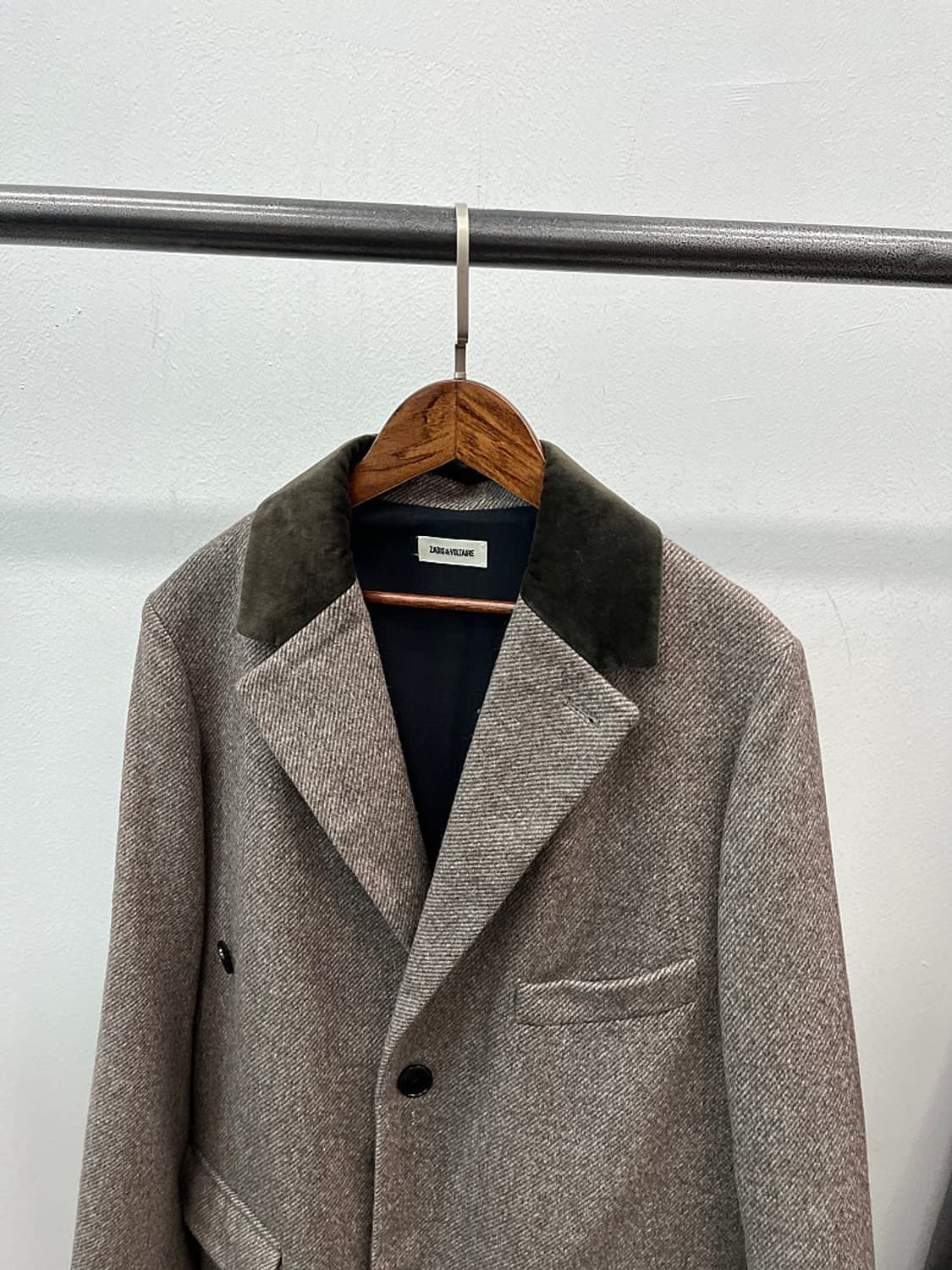 여) 쟈딕앤볼테르 벨벳카라 오버 울코트  상품이미지2