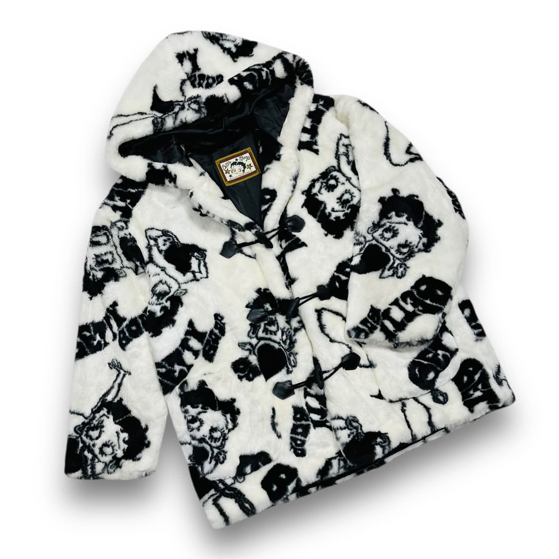 베티 붑 90s 킨키 아트 퍼 빈티지 후디 더플 코트 상품이미지1