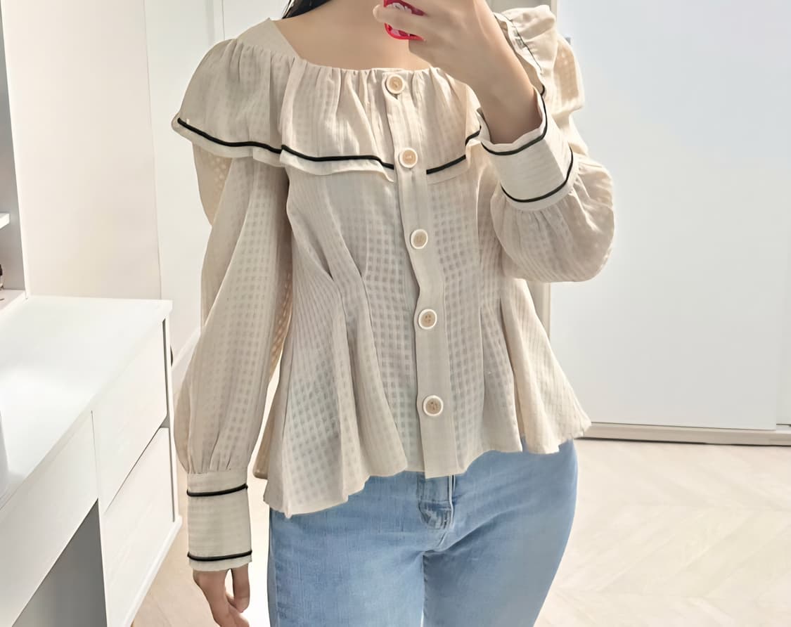 살롱드욘 블라우스 m 상품이미지1