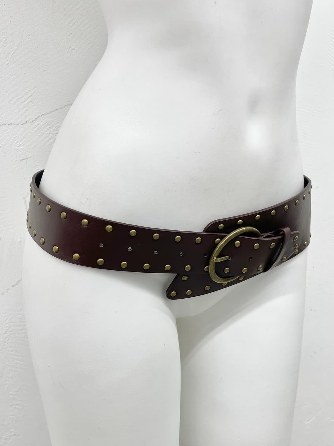 브라운 웨스턴 스터드 와이드 벨트 상품이미지2