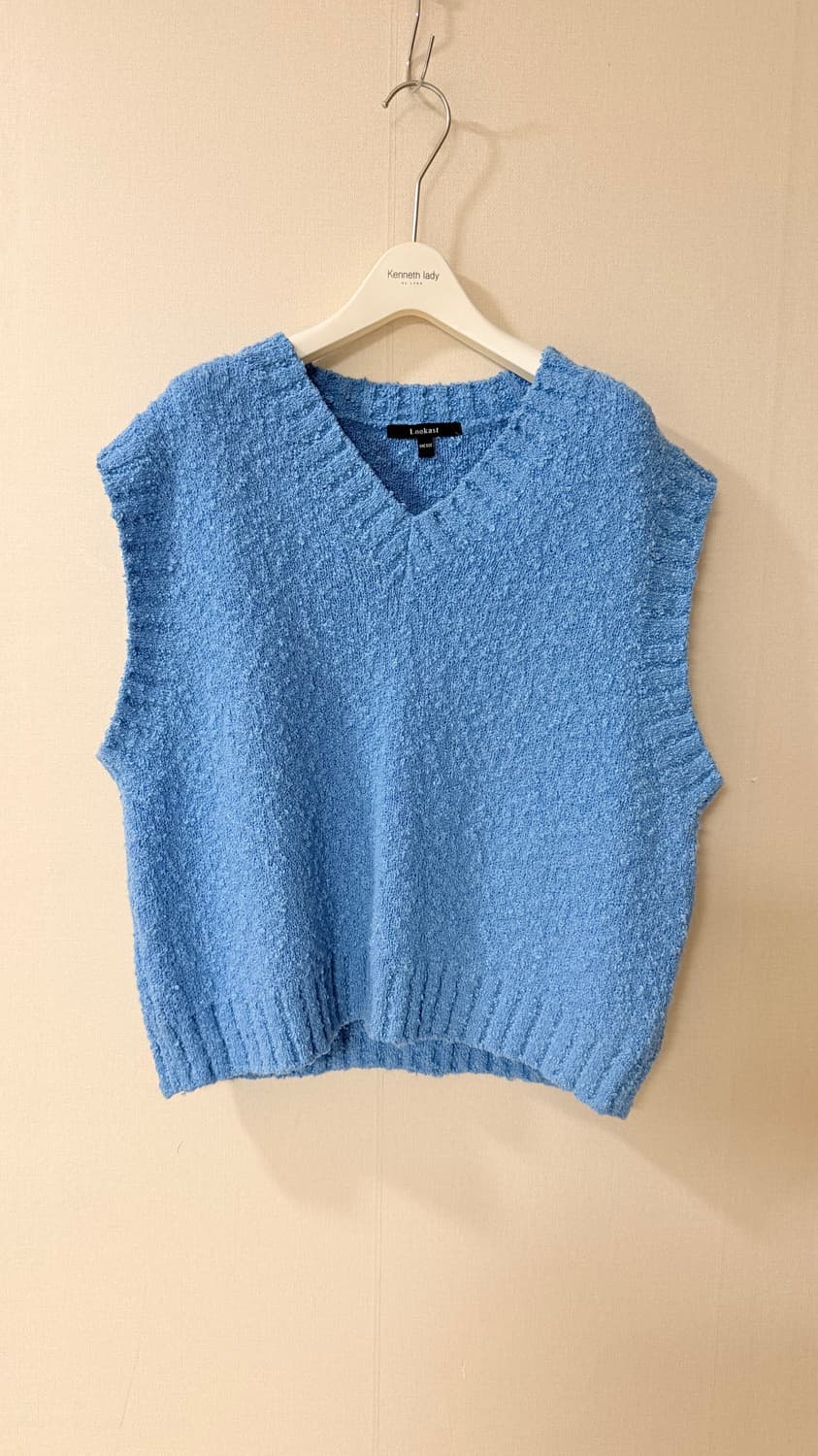 룩캐스트 블루매그 니트 베스트 조끼 정가 78,000원 실착 1회 신품컨 상품이미지3