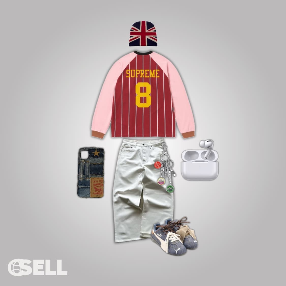 슈프림 마룬 롱슬리브 상품이미지2