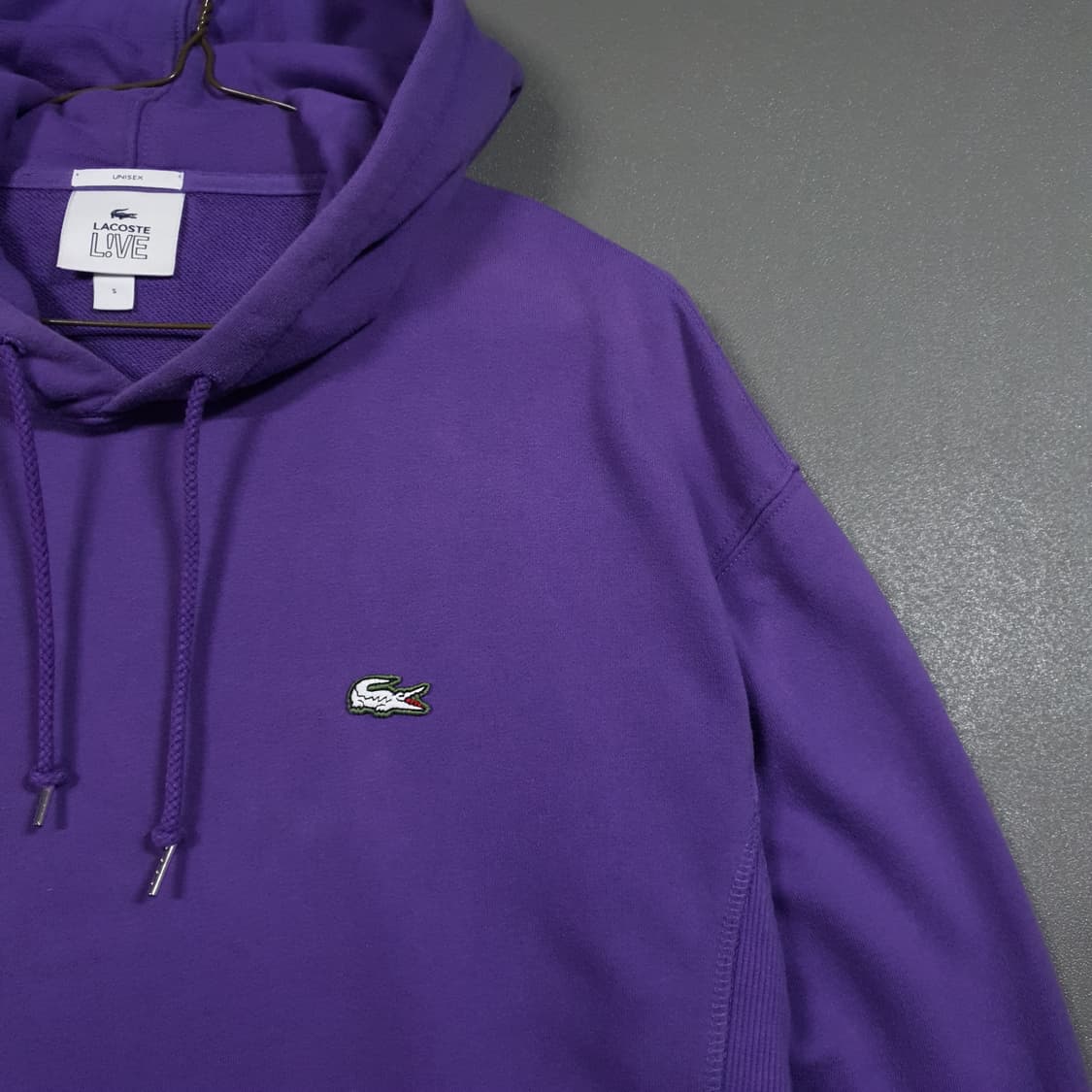 실측 L) 라코스테 신형 20FW 라이브 멀티 크록 후드티 스웻셔츠 퍼플 상품이미지3