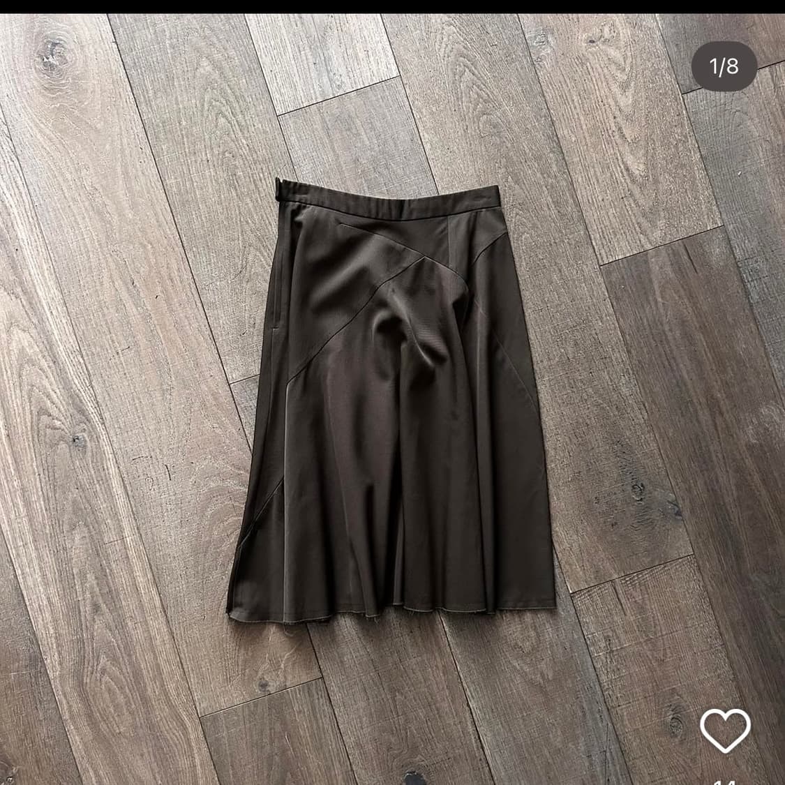 꼼데가르송트리콧 Khaki Cutting Line FlareSkirt  상품이미지2
