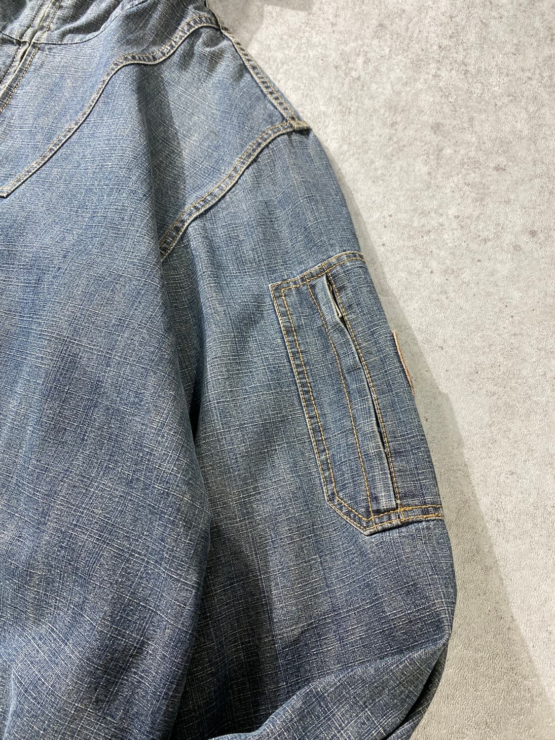 [105] 00s MLB 올드 엠엘비 뉴욕양키스 데님 후드집업 자켓 상품이미지5