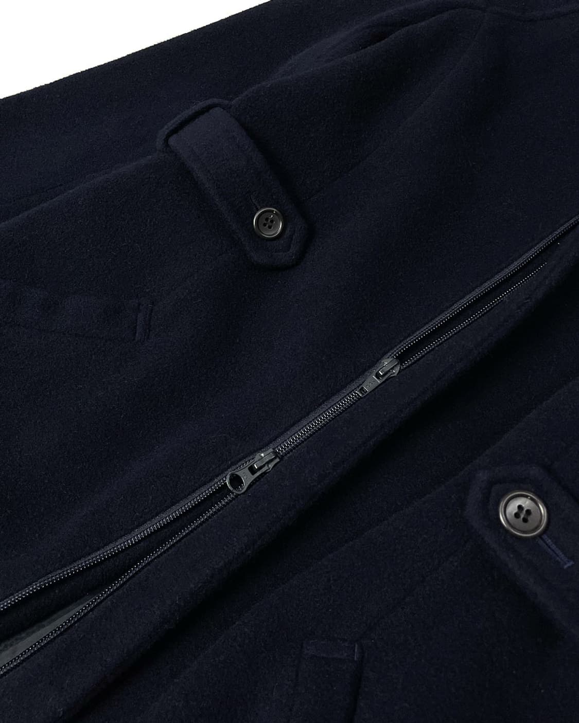 Sunao Kuwahara 네이비 울 코트  상품이미지7